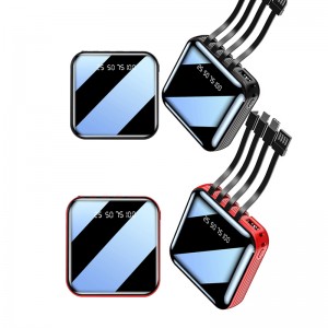 4 σε 1 Mirror 20000mAh Φορητή LED φως γρήγορη φόρτιση Τράπεζα ισχύος