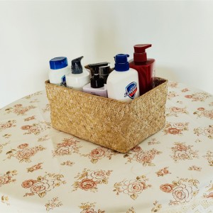 Χειροποίητο τετράγωνο καλάθι Seagrass