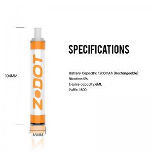 1500 Puffs μίας χρήσης Vape