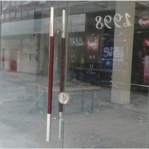 SS-039 Σύγχρονη ξύλινη λαβή στυλ διπλή όψη Λέικ, λαβή από γυαλί από ανοξείδωτο χάλυβα