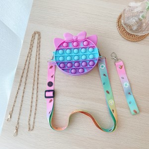 Bubble fidget τσάντες ώμου παιχνιδιών, σιλικόνη ποπ φούσκα φούσκα fidge