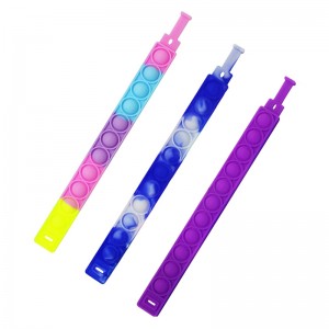 Πιέστε τα παιδιά φούσκα fidget παιχνίδια, ενήλικες σιλικόνη fidget pop βραχιόλι