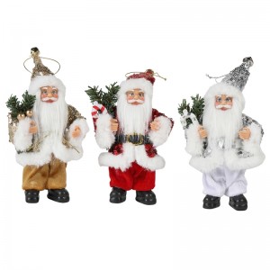 3pcs 8 \\\\ \\\"ίντσα Χριστούγεννα Santa Claus στολίδια διακοσμητικά δέντρα κρέμονται ειδώλια συλλογή κούκλα κρεμαστό κόσμημα μικρές παραδ...
