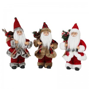 9 \\\\ \\\"ιντσών 3pcs Χριστούγεννα santa claus στολίδια διακόσμηση δέντρο κρεμαστά ειδώλια συλλογή κούκλα κρεμαστόκι μικρό παραδοσιακό κο...
