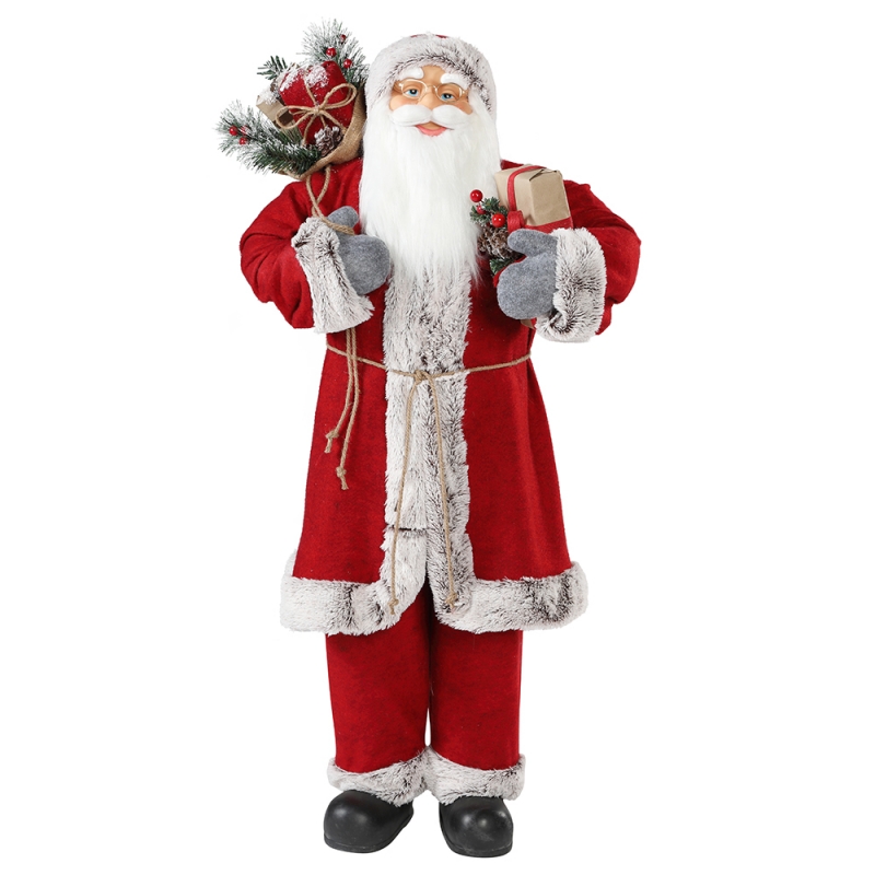30 ~ 110cm Χριστούγεννα στέκεται Άγιος Βασίλης με δώρο τσάντα διακοσμητικό διακοσμητικό φεστιβάλ διακοπών ειδώλιο συλλογή παραδοσιακά Χριστούγεννα