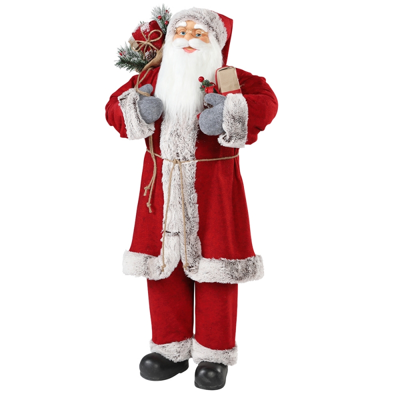 30 ~ 110cm Χριστούγεννα στέκεται Άγιος Βασίλης με δώρο τσάντα διακοσμητικό διακοσμητικό φεστιβάλ διακοπών ειδώλιο συλλογή παραδοσιακά Χριστούγεννα