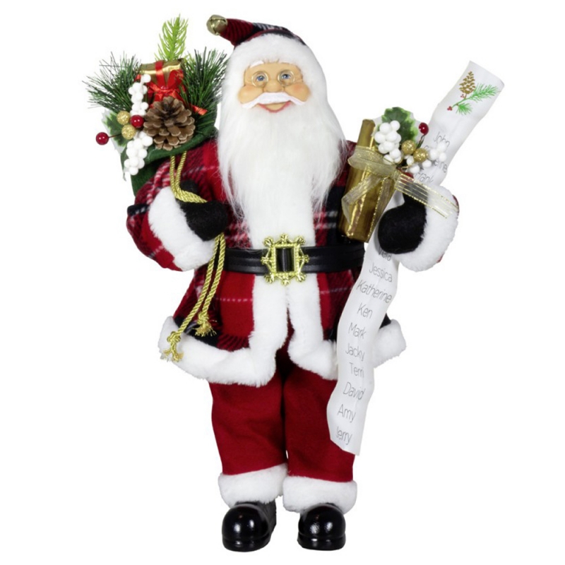 80 cm Χριστουγεννιάτικη διακόσμηση Santa Claus τσάντα τσάντα Τσάντα λίστας πεύκο κώνου στολίδι Χριστούγεννα παιχνίδι για το σπίτι Navidad Holiday Party Display