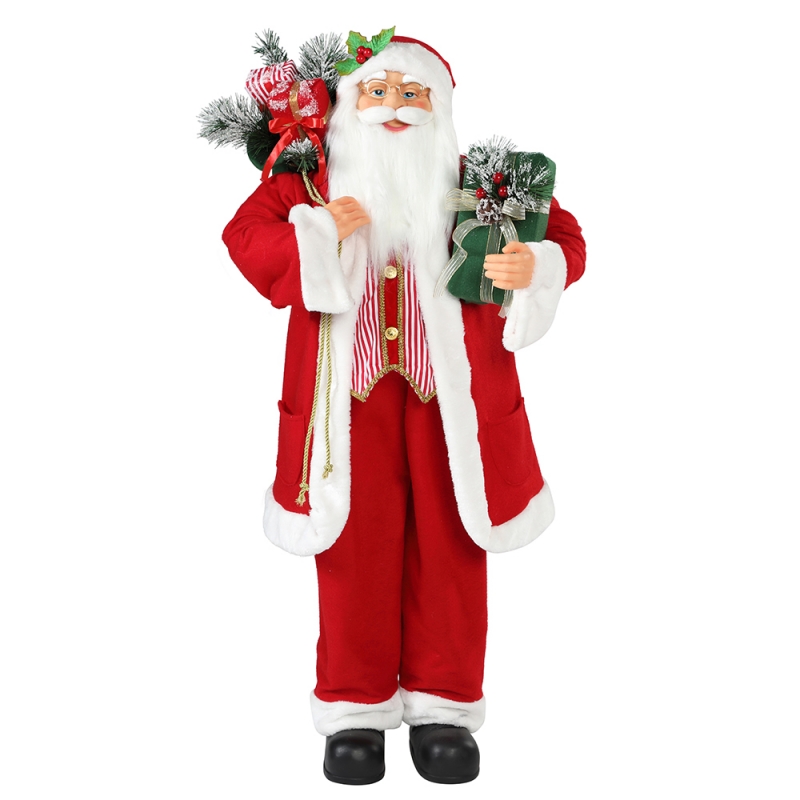 30 ~ 110cm Χριστούγεννα στέκεται Άγιος Βασίλης με δώρο τσάντα διακόσμηση διακοσμητικά παραδοσιακά διακόσμηση ειδώλιο συλλογή Χριστούγεννα σειρά