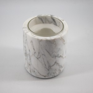 Φυσικό μαρμάρινο γυάλινο κύπελλο κερί κύπελλο