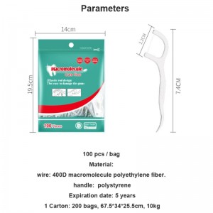 100 τεμάχια τσάντα υψηλής ποιότητας οδοντικό νήμα κατασκευαστής οδοντιατρική pick floss για ενήλικες οδοντικό νήμα