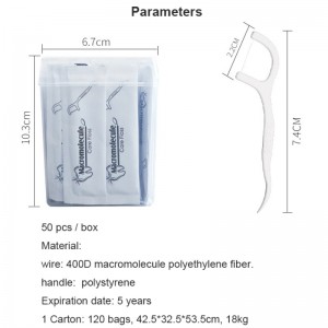 50 picks ιδιωτική ετικέτα υψηλής ποιότητας οδοντικό νήμα πλαίσιο στοματική υγιεινή ξεχωριστά τυλιγμένο συσκευασμένο οδοντογλυφίδα...