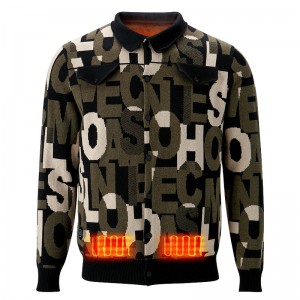 Spotty στυλ παλτό για άνδρες, επαναφορτιζόμενη μπαταρία θερμαινόμενη ρούχα