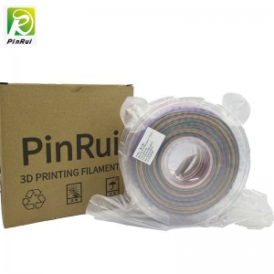 Pinrui glitter pla 1.75mm 3d εκτυπωτή νήμα εκτυπωτή λάμψη που αναβοσβήνει χρώμα ουράνιο τόξο