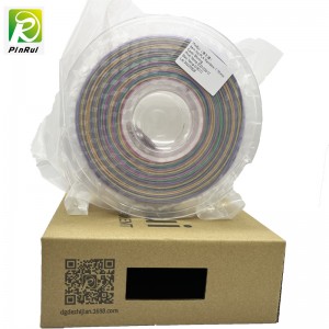 Pinrui glitter pla 1.75mm 3d εκτυπωτή νήμα εκτυπωτή λάμψη που αναβοσβήνει χρώμα ουράνιο τόξο