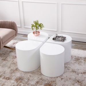 Σχεδιασμός πετάλων Αισθητική πολυτελή τραπεζαρία σετ 4 χρυσά τραπέζια για σαλόνι μοντέρνα