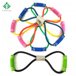 Γιόγκα Αντίσταση ζώνης σωλήνα τέντωμα γυμναστήριο γυμναστήριο μυϊκή προπόνηση Άσκηση 8 Τύπος