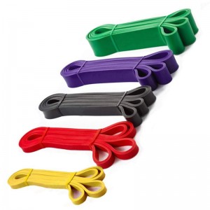 5-120 lb κίτρινο κόκκινο μαύρο μωβ πράσινη αντίσταση γιόγκα ελαστική ελαστικές ζώνες εσωτερικού υπαίθριου εξοπλισμού γυμναστικής Pi...