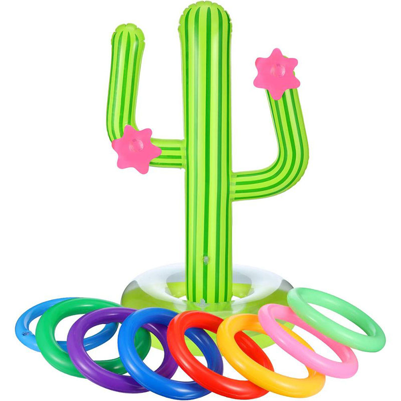 Φουσκωτό δακτύλιο cactus toss παιχνίδι πλωτό, cactus game float