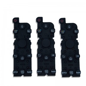 OEM τυπωμένο λογότυπο σιλικόνη έθιμο φτιαγμένο κουμπί σιλικόνης καουτσούκ πλήκτρο τηλεχειριστήριο TV τηλεχειριστήριο