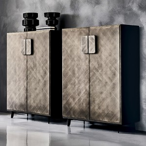 Ιταλική σύγχρονη πολυτελή ρετρό χρυσό μεταλλικό αποθηκευτικό χώρο από ανοξείδωτο χάλυβα