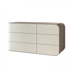 Μοντέρνα έπιπλα σπίτι δερμάτινα ξύλινη λευκή πλατεία μπουφέ για τραπεζαρία