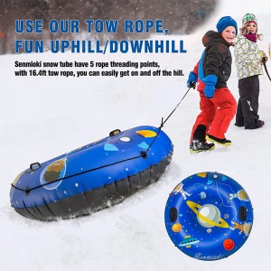 Χειμερινές υπαίθριες παιγνίδι γονέων-παιδιού παχιά ανθεκτικό στο κρύο χώρο φουσκωτό χιονισμένο σωλήνα