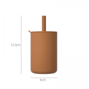 Αδιάβροχο διαρροή φλιτζάνι με άχυρο σιλικόνης για τη σίτιση του μωρού