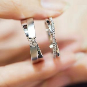 STERLING SILLE 925/18K/14K/10K Χρυσό με Moissanite/Πραγματικό δαχτυλίδι αρραβώνων με διαμάντια