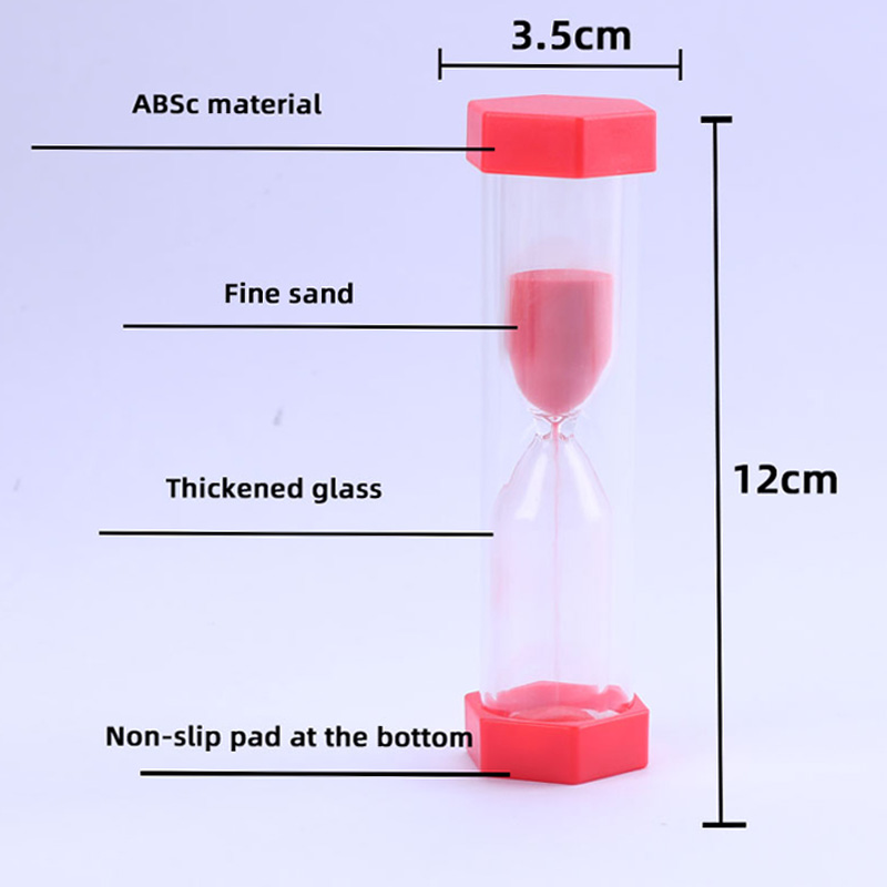 Εργοστασιακή προσφορά προσαρμοσμένο λογότυπο υπαίθριο πλαστικό 3min5min μοβ Hexagon πλαστικό χρονοδιακόπτη άμμου άμμου