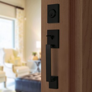 8003 Black Heavy Duty Front Door Handleset με μεμονωμένο Deadbolt, σετ κλειδώματος εισόδου