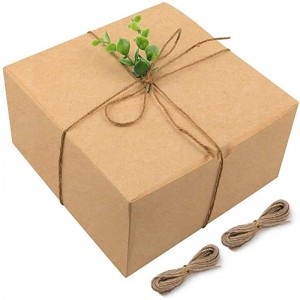 Moretoes Brown Gift Boxes Kraft Pack 8x8x4 ίντσες, κουτιά χαρτιού δώρου χαρτιού με καπάκια για δώρα Χριστουγέννων, κιβώτια προτάσεων παράνυμφων, κου...