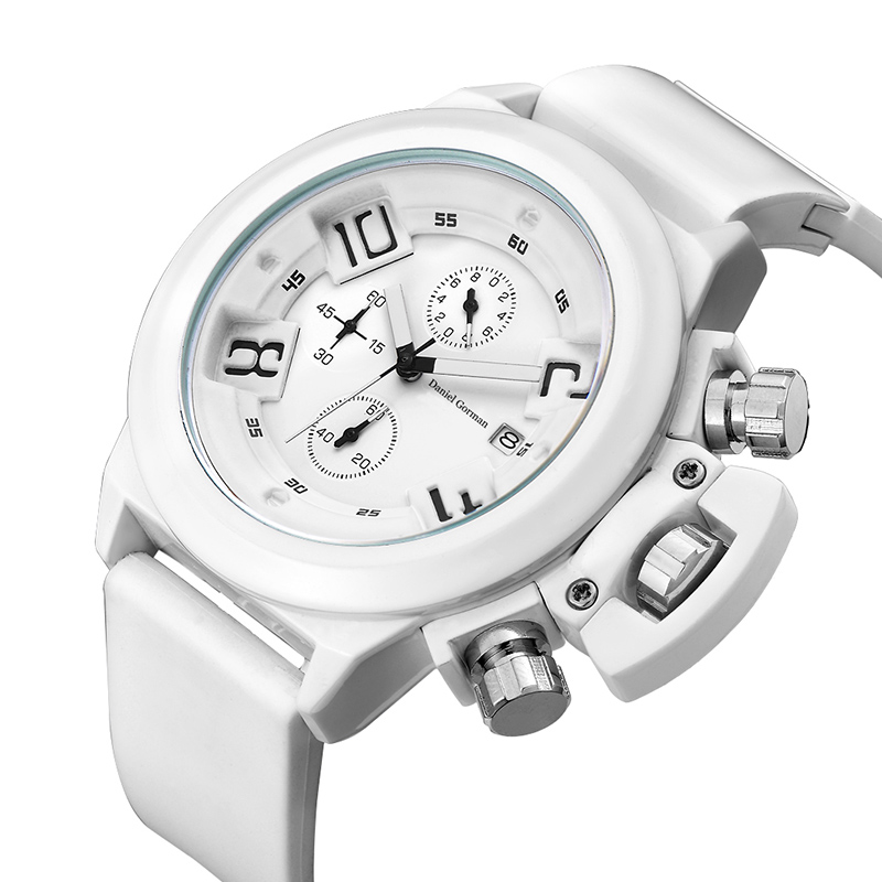 Daniel Gormantop Brand Luxury Sport Watch Άντρες Στρατιωτικά ρολόγια Blue Rubber Strap Αυτόματα αδιάβροχα ρολόγια RM2208