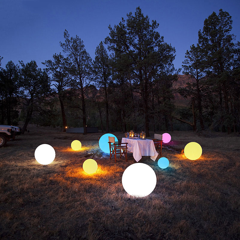 Φως διάθεσης/Έπλου Αλλαγή Έπιπλα Illuminate Balls Σχήμα μαγικό υπαίθριο LED LED Ball Light Διακοσμητικό ασύρματο τηλεχειριστήριο LED Solar Lamp