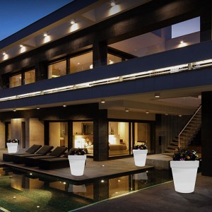 Υπαίθρια LED Πλαστικά μικρά φώτα λουλουδιών (16 τρόπους, Dimmable, IP68 αδιάβροχο) τηλεχειριστήριο υπαίθρια διακοσμητική λάμπα δαπέδου γι...