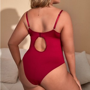 Δαντέλα ένθετο bodysuit σέξι ιμάντα teddies και bustiers με δαντέλα
