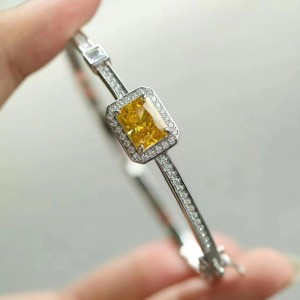 Στερλίνα ασήμι 925 με υψηλό άνθρακα πολύχρωμα βραχιόλι διαμαντιού