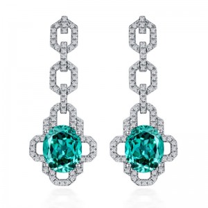 Tuochen κοσμήματα έθιμο ασημένιο ασήμι 925 με σκουλαρίκια με υψηλή περιεκτικότητα σε άνθρακα