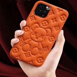 Νέα θήκη κινητού τηλεφώνου, Apple iPhone13Pro Leather Bear 3D Διαδικασία ανάγλυφου κινητού τηλεφώνου προστατευτική δερμάτινη θήκη