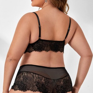 Scalloped δαντέλα δαντέλα floral δαντέλα σετ εσώρουχα