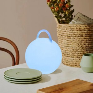 LED πολύχρωμη ατμόσφαιρα κομοδίνο επιτραπέζια λαμπτήρα με χειρολαβή ασύρματη φόρτιση στρογγυλή φόρτιση στρογγυλής επιτραπέζιας ...