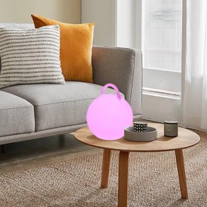 LED πολύχρωμη ατμόσφαιρα κομοδίνο επιτραπέζια λαμπτήρα με χειρολαβή ασύρματη φόρτιση στρογγυλή φόρτιση στρογγυλής επιτραπέζιας ...