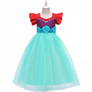 Baige Kids Mermaid Ariel Princess Girl Dress Halloween Performance Cosplay Mry002