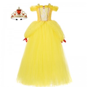 Κορίτσι Belle Princess Dress Kids Beauty και The Beast Costume κορίτσι μωρό Χριστούγεννα Πριγκίπισσα Γενέθλια Φόρεμα Φόρεμα