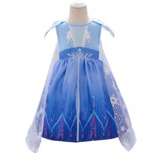 Baige Girls Summer Dress Nowborn Baby Elsa 2 Blue Girl Party Dress BX1730