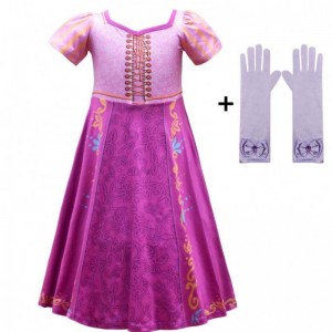 Νέο στυλ Rapunzel Girls Long Dress Cosplay Κοστούμι Κοστούμι Πριγκίπισσα Πριγκίπισσα Φούστα για πάρτι 3753