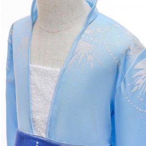 Νεότερα παιδιά διασημότητες ρούχα πριγκίπισσα Elsa φορούν φόρεμα κοστούμια αποκριών για κορίτσια