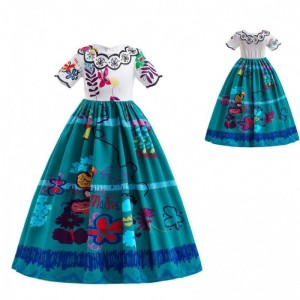 Baige κορίτσια φανταχτερά φορέματα για αποκριές πριγκίπισσα encanto mirabel φόρεμα καρναβάλι κόμμα κοστούμι πριγκίπισσα για κορίτσια