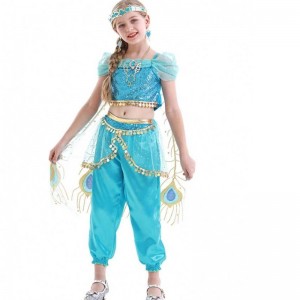 Anime Aladdin και The Magic Lamp Aladdin Cosplay κοστούμι πριγκίπισσα Jasmine Belly Dancer κοστούμι για κορίτσι HCAL-001
