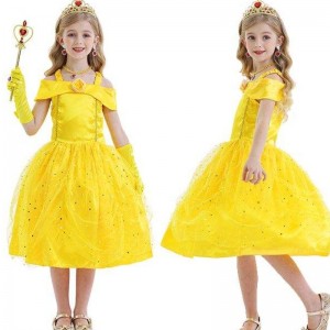 Παιδικό πανί για παιδιά μονόκερο φόρεμα φόρεμα φόρεμα κοριτσιού κοριτσιών DJS006