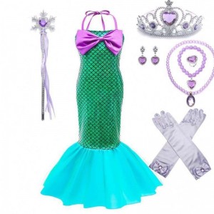 Amazon Hot Selling Fancy Party Princess Ariel Cosplay Up Kids Mermaid κοστούμι DGHC-028